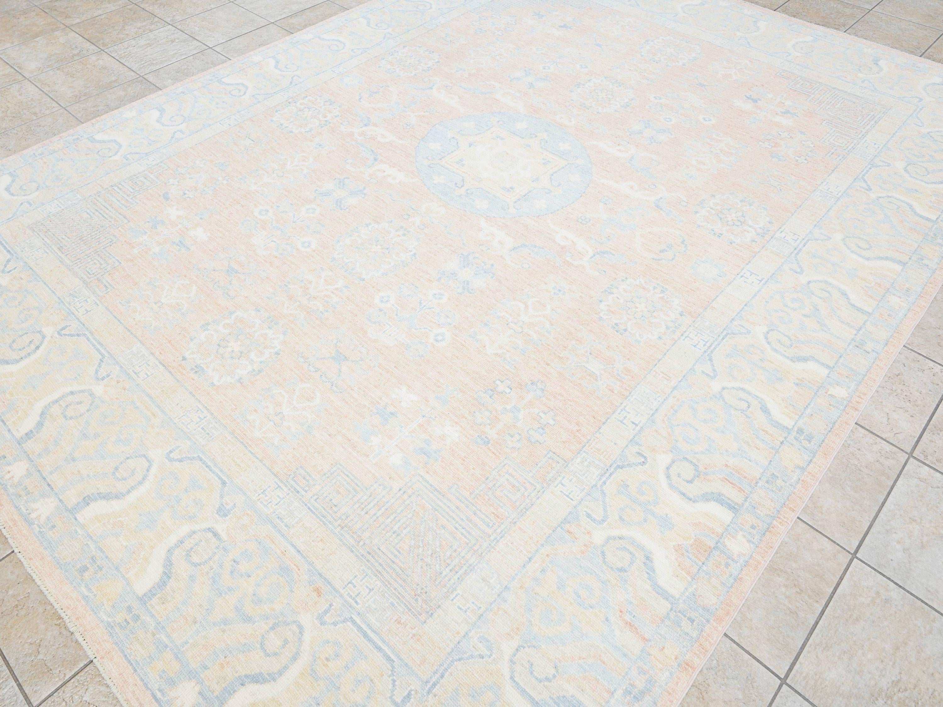 9x12 Ft Orange Oushak Rug - Handmade Area Rug - Ottoman Design