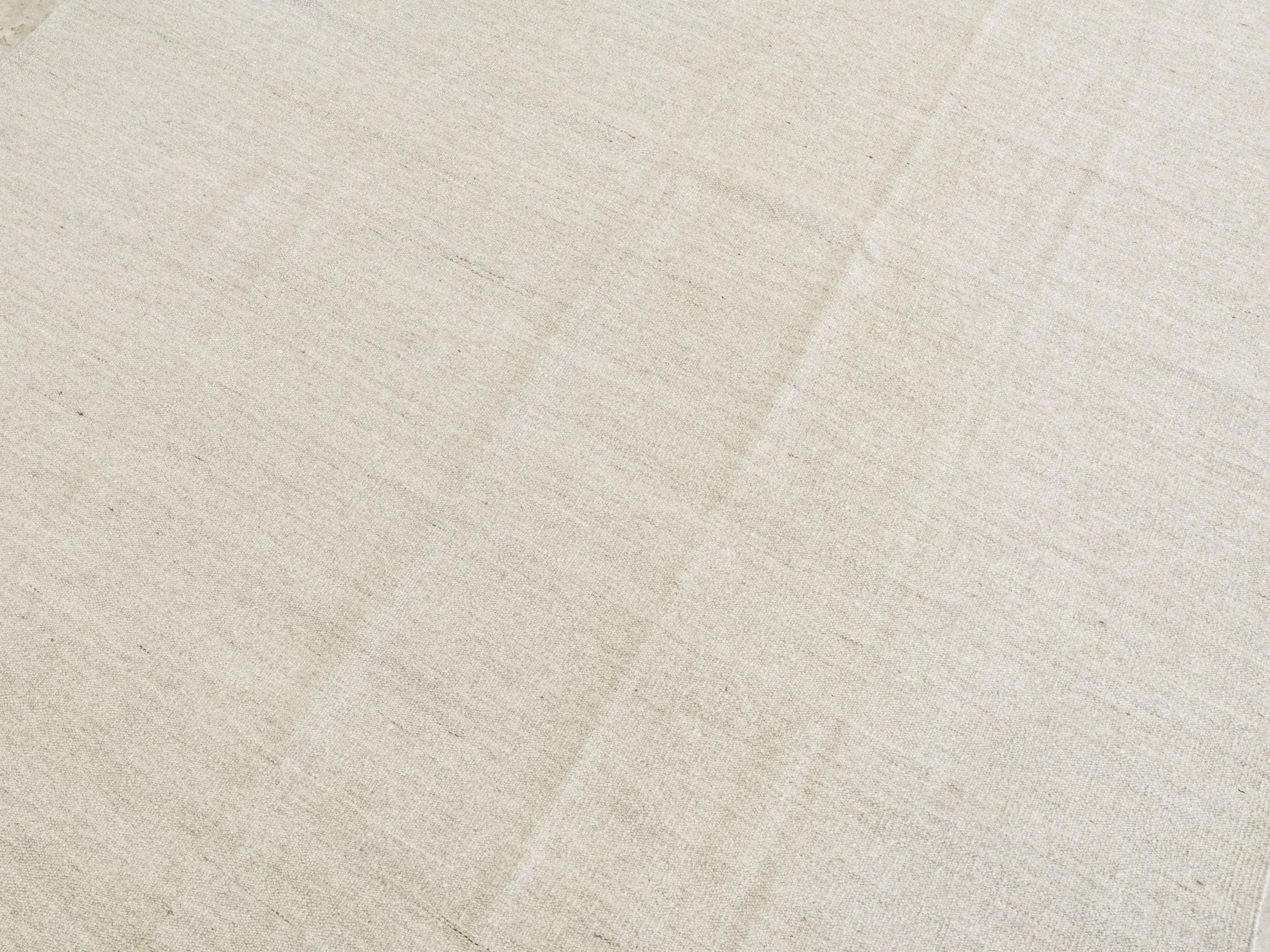 6x9 Ft Beige Kilim Rug - Flat Weave Afghan Rug