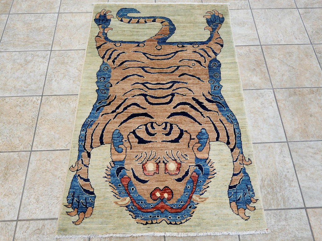 3x5 Ft Tiger Rug - Handmade Afghan Area Rug