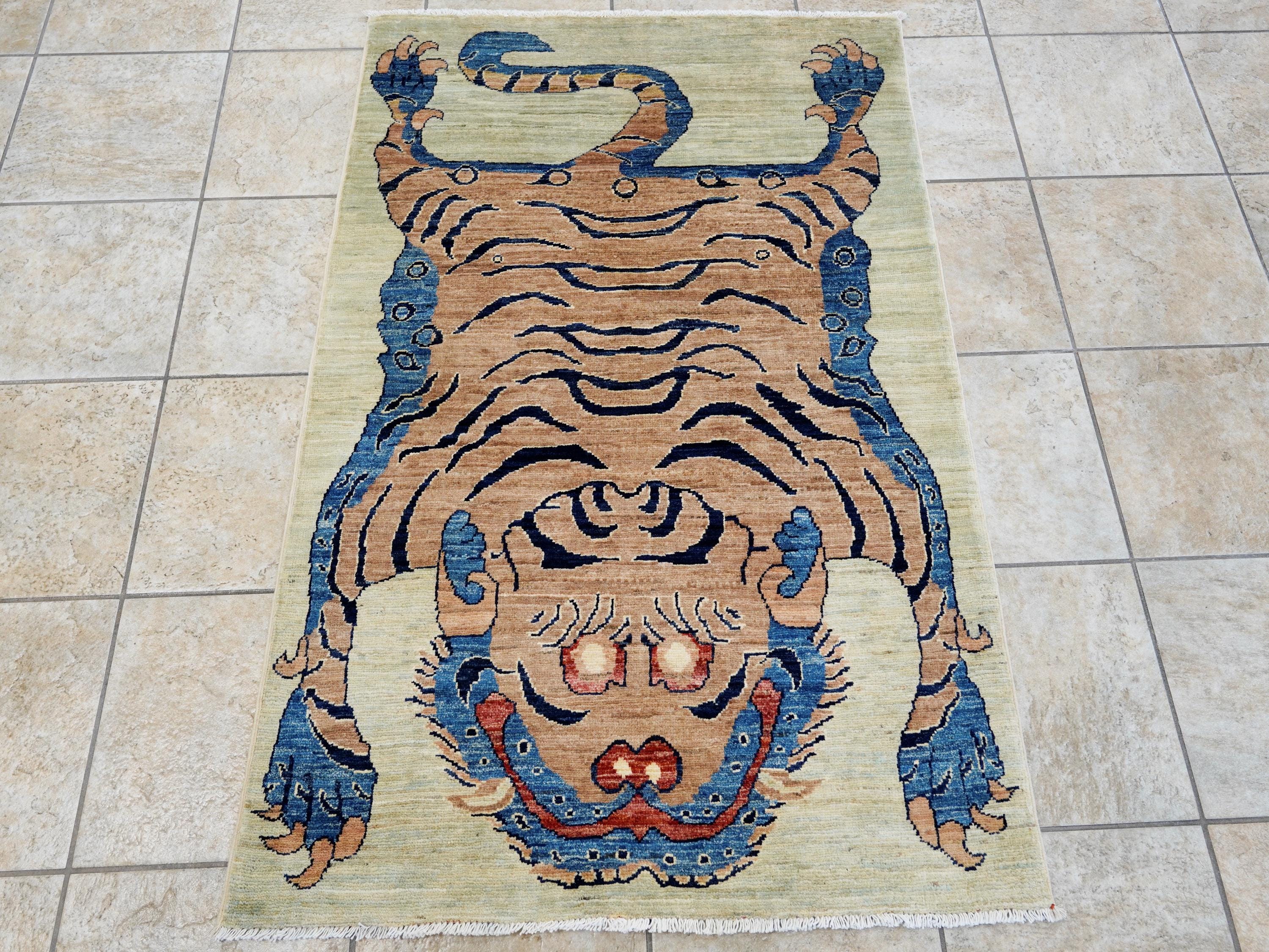 3x5 Ft Tiger Rug - Handmade Afghan Area Rug