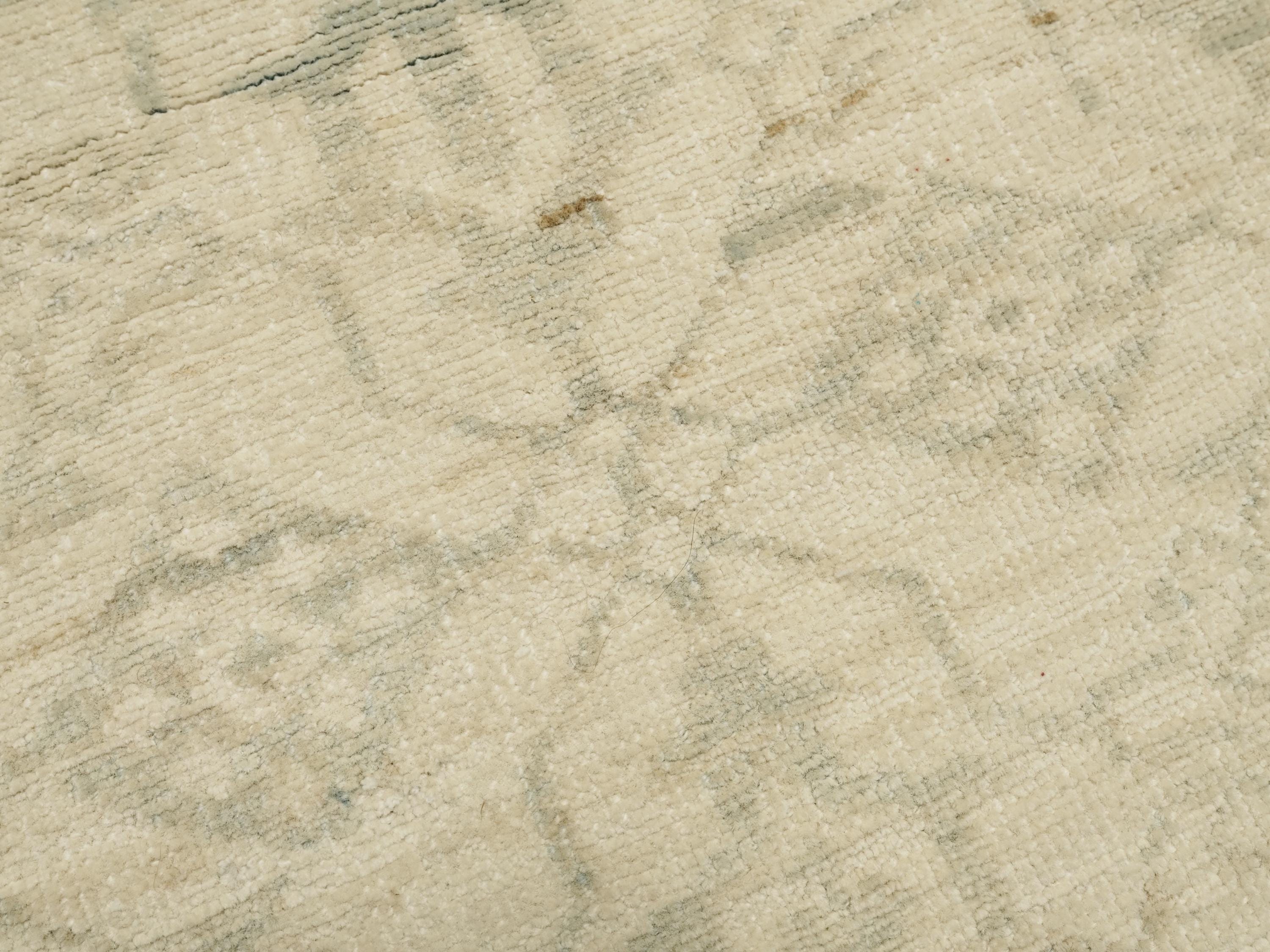 3x5 Ft White Heriz Rug - Ghazni Wool - Oriental Area Rug
