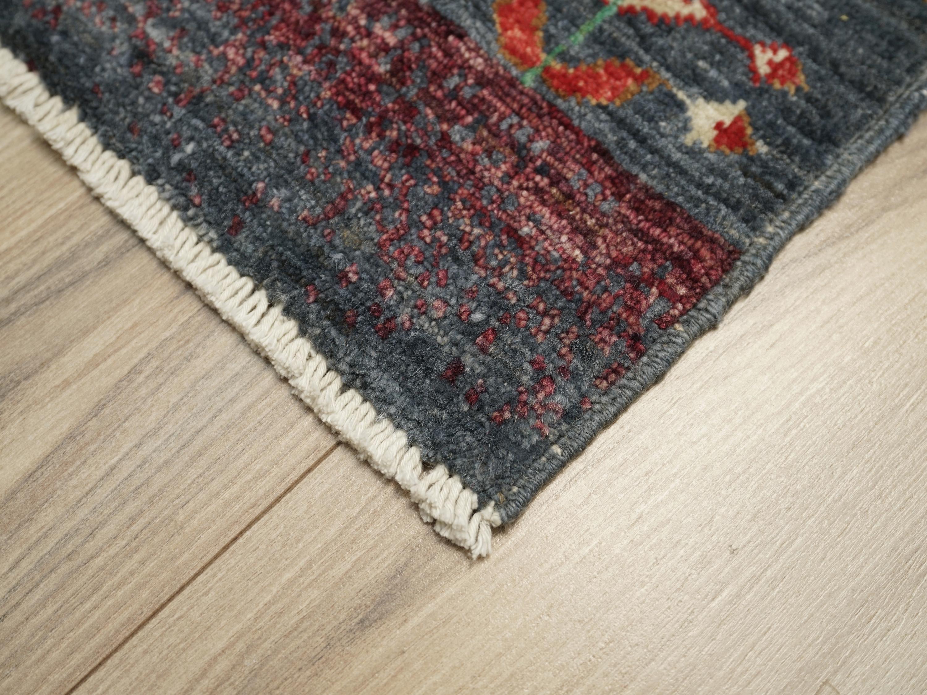 2x3 Ft Hand Knotted Gabbeh Rug - Tribal Area Rug