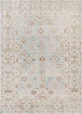 4x6 Ft Light Blue Serapi Rug - Afghan Handmade Oriental Rug
