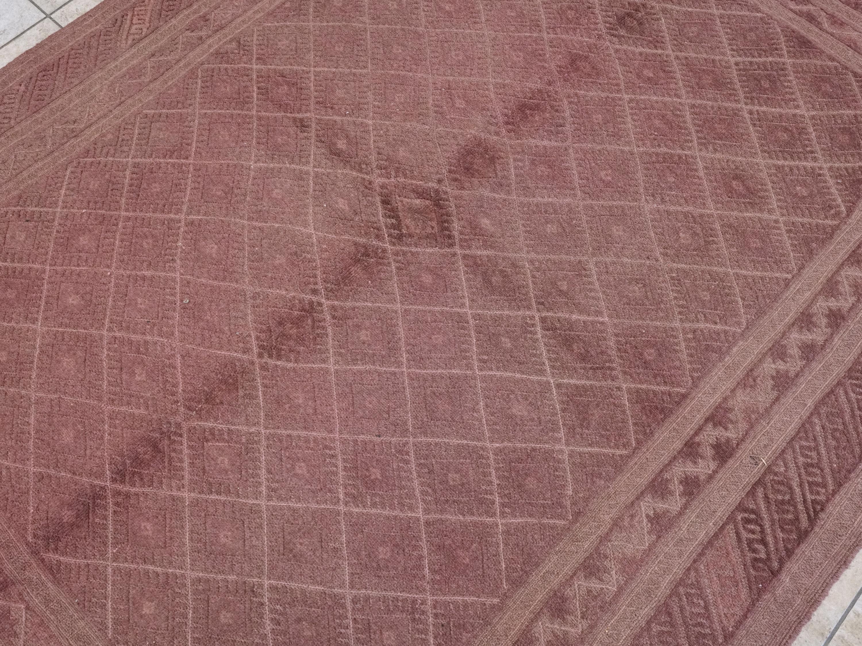 6x9 FT Pink Tribal Kilim Rug - Hand Knotted Afghan Wool - Vintage