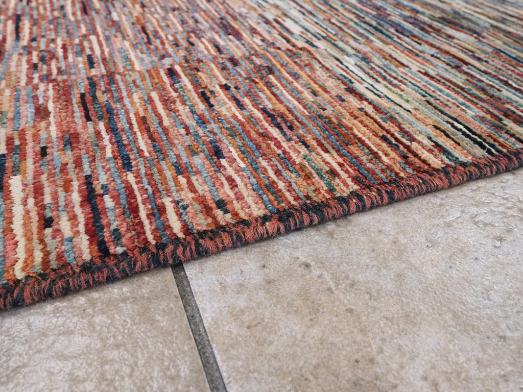 6x8 Ft Colorful Gabbeh Rug - Handmade Afghan Wool Area Rug