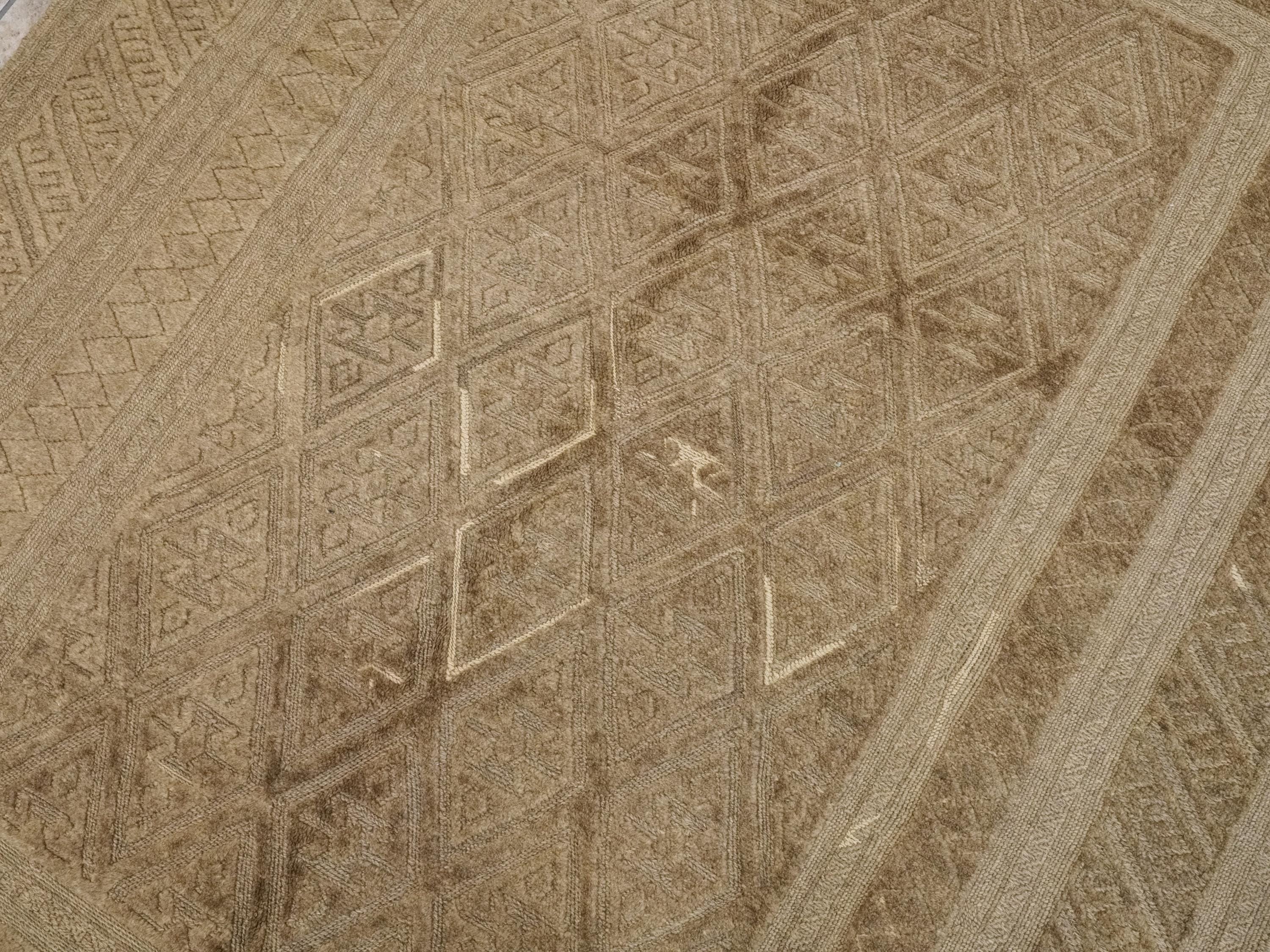 5x6 FT Vintage Hand Knotted Wool Kilim Rug - Brown Tribal Area Rug