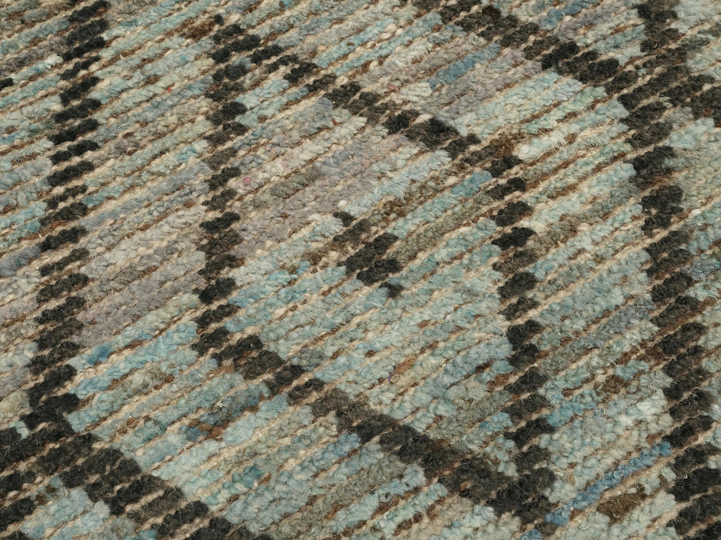 3x5 Ft Blue Moroccan Rug - Hand Knotted Afghan Rug