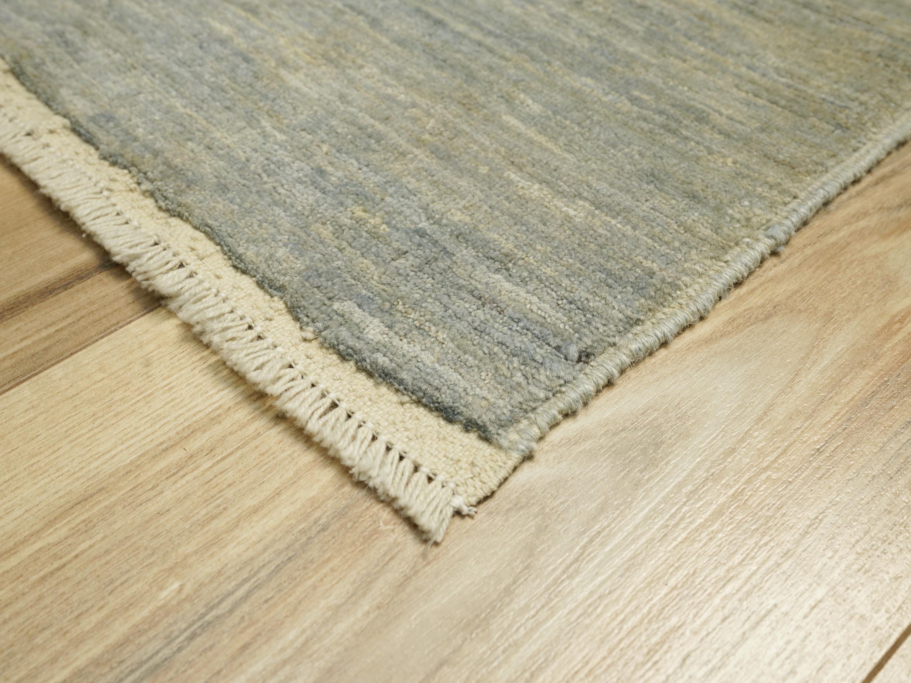 2x3 Ft Light Gray Gabbeh Rug - Afghan Wool Accent Rug