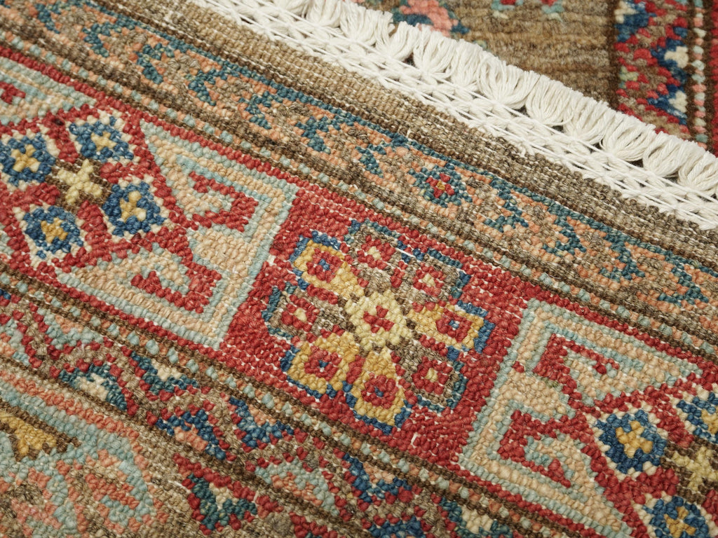 2x3 Ft Brown Kazak Rug - Afghan Wool Accent Rug