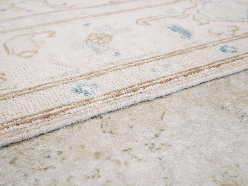 5x8 Ft Handmade Serapi Wool Rug - Beige Vintage Area Rug