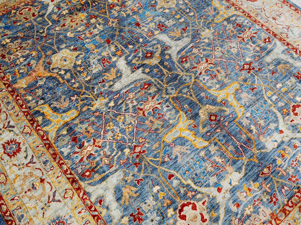 8x10 Ft Blue Bidjar Rug - Hand Knotted Wool Oriental Rug