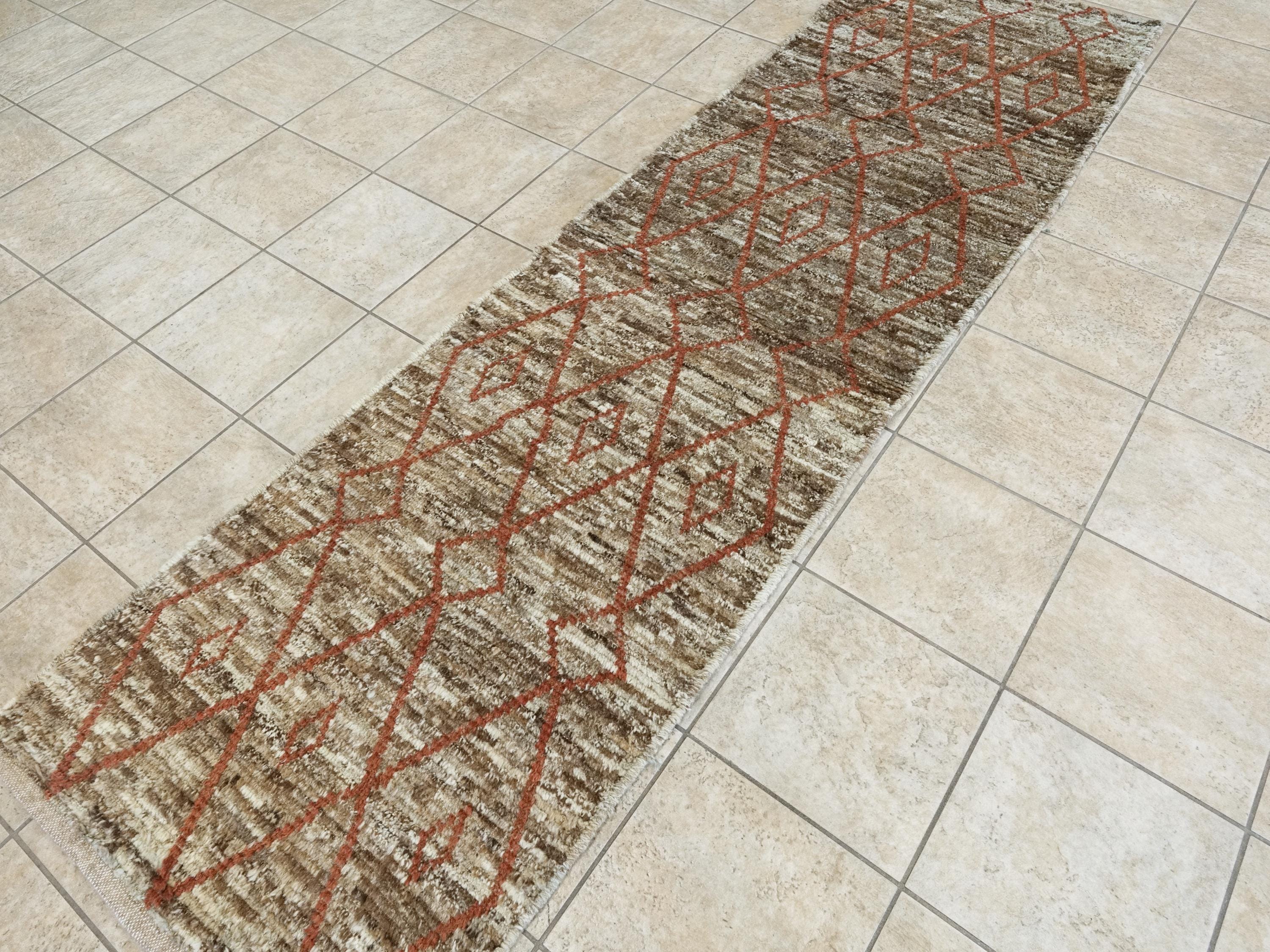 10 Ft Handmade Moroccan Runner Rug - Afghan Hallway Rug