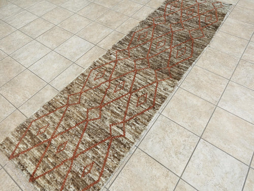10 Ft Handmade Moroccan Runner Rug - Afghan Hallway Rug