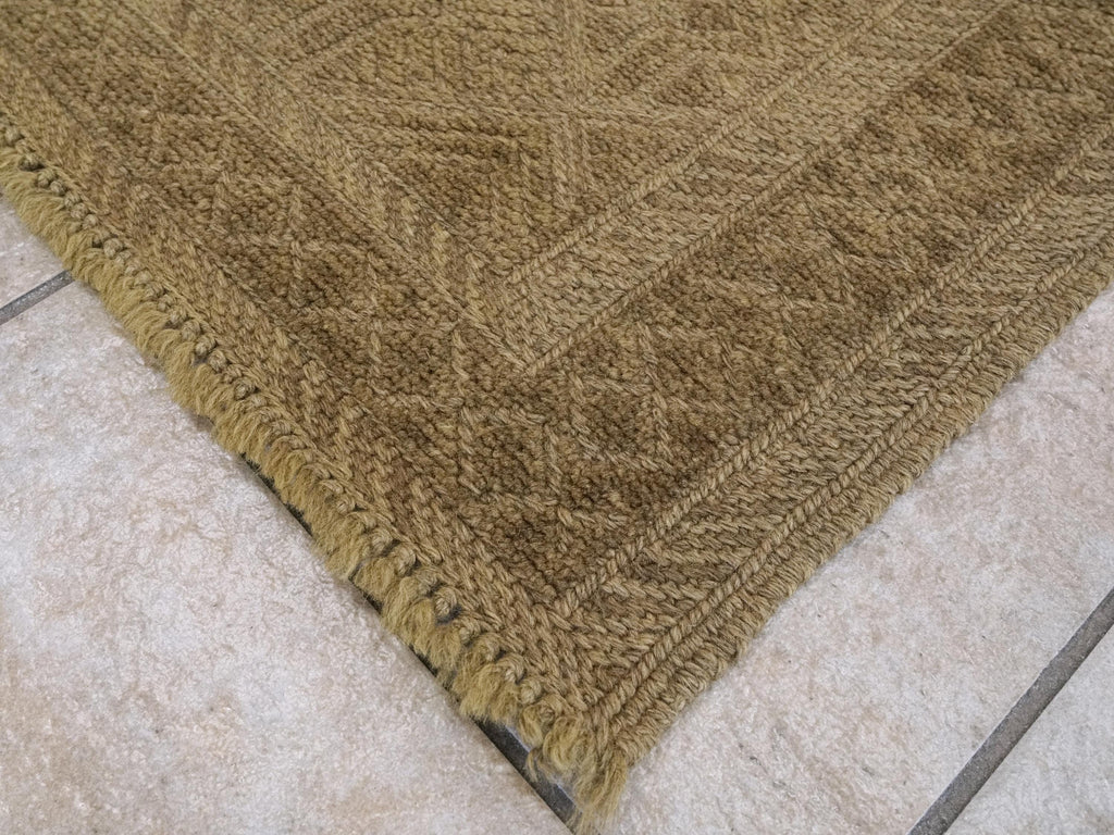 5x6 Ft Vintage Brown Tribal Kilim Rug - Hand Knotted Wool Area Rug