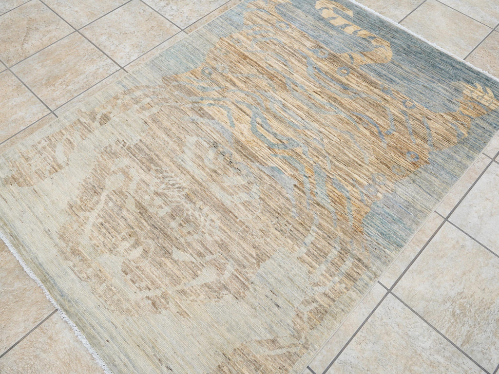 4x6 Ft Tiger Rug - Hand Knotted Oriental Rug