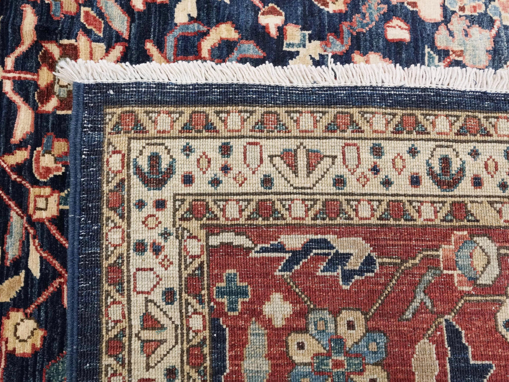 9x12 Ft Blue Serapi Rug – Hand Knotted Wool Oriental Rug