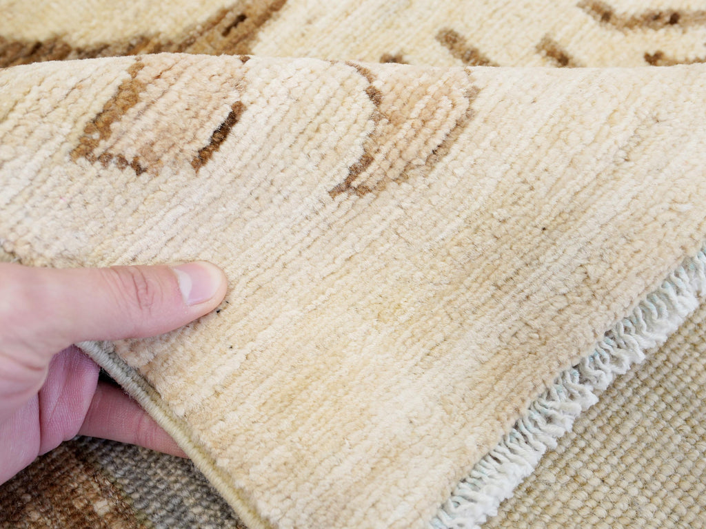 4x6 Ft Beige Tiger Rug - Hand Knotted Oriental Rug