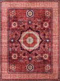 9x12 Ft Red Mamluk Rug - Hand Knotted Area Rug
