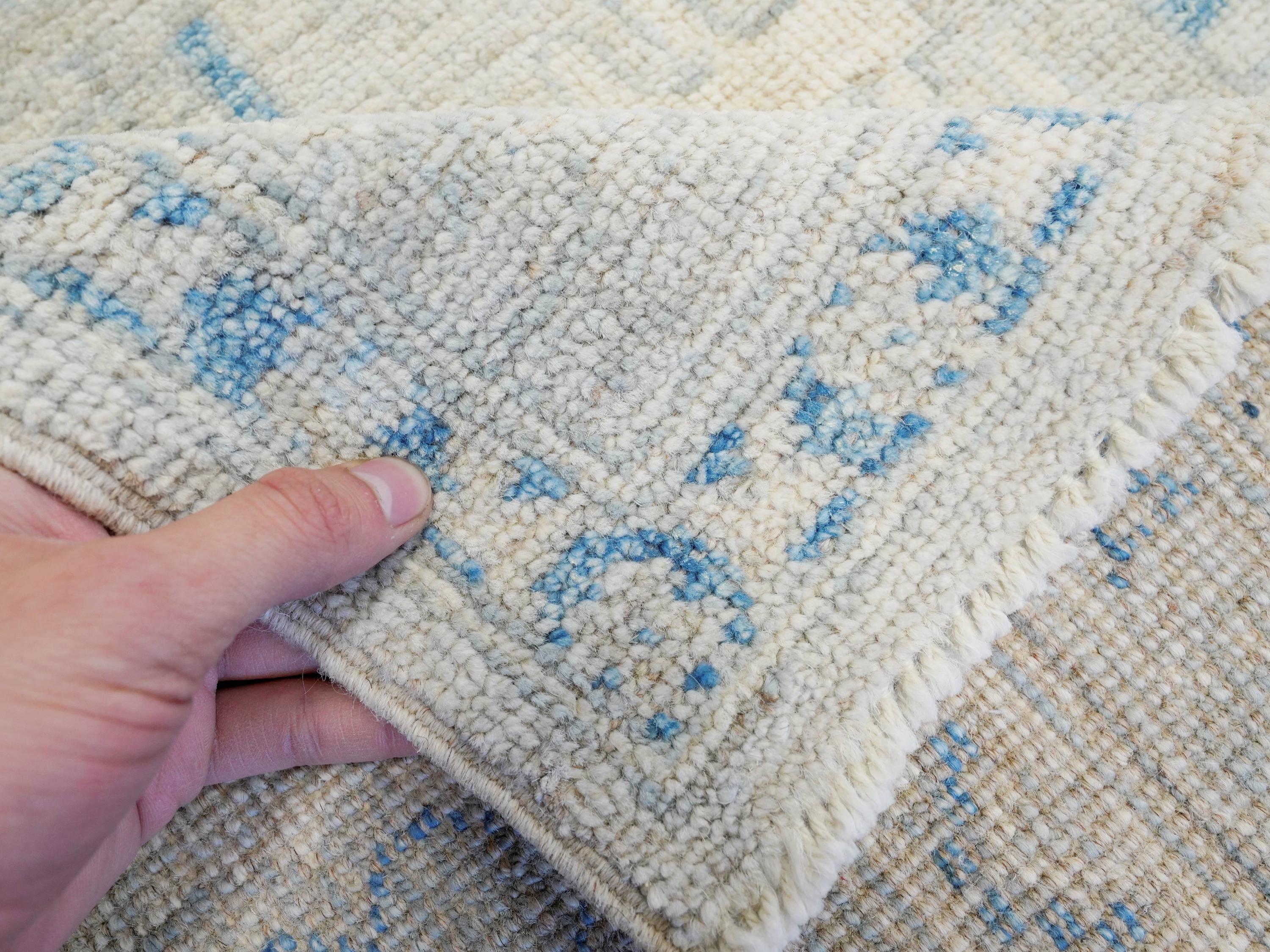 9x12 Ft Light Blue Oushak Rug - Handmade Area Rug