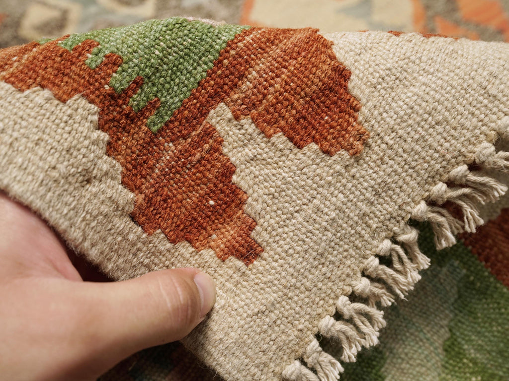 5x6 Ft Wool Kilim Rug – Flat Weave Maimana Design