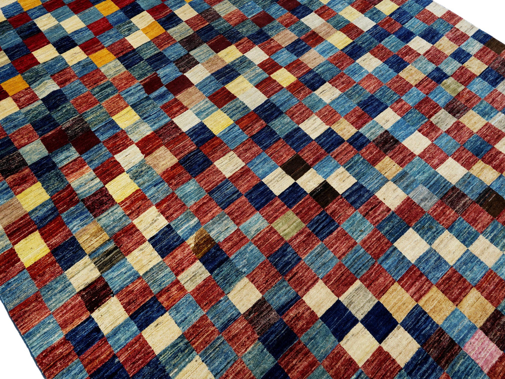 8x10 Ft Colorful Handmade Gabbeh Rug - Afghan Wool Area Rug