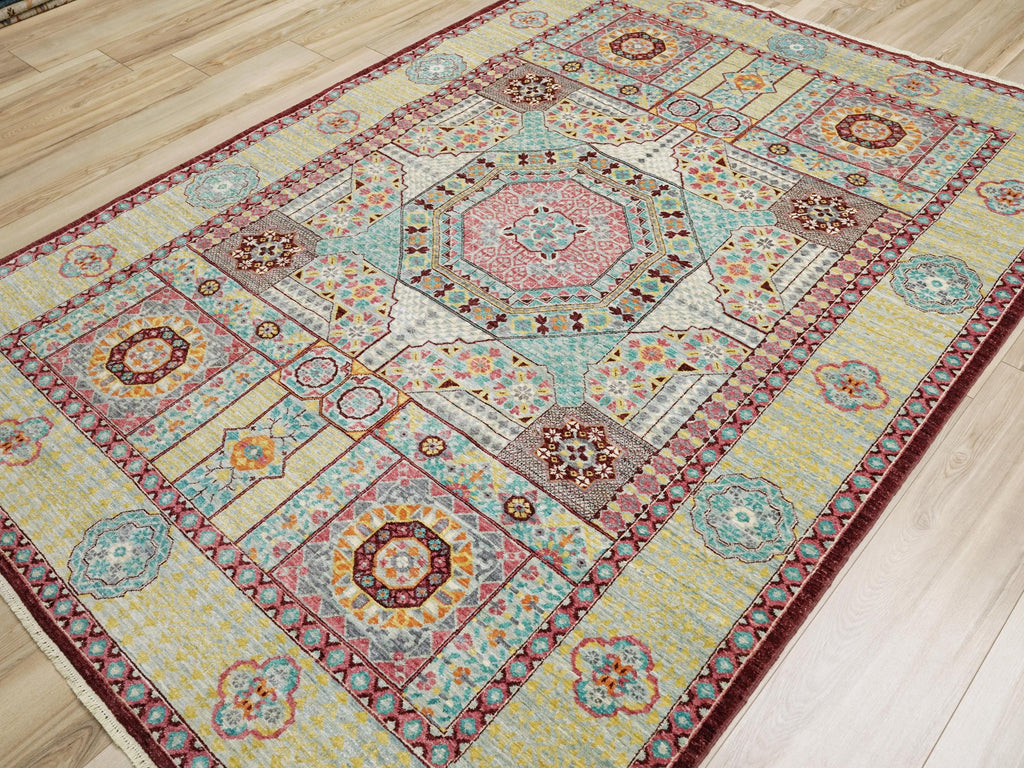 6x8 Ft Mamluk Rug - Traditional Hand Knotted Area Rug