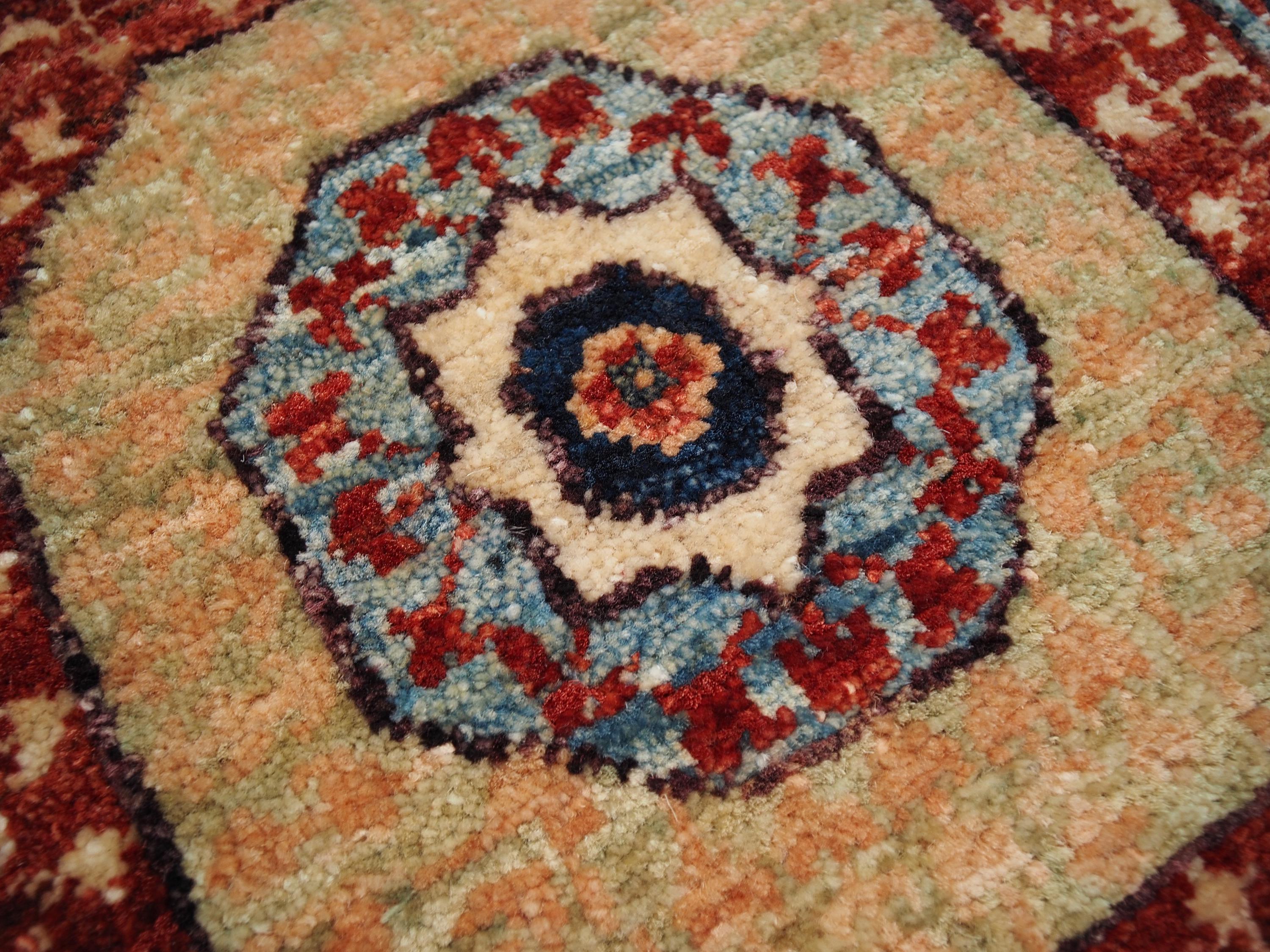 2x5 Ft Light Blue Mamluk Runner Rug - Small Oriental Runner