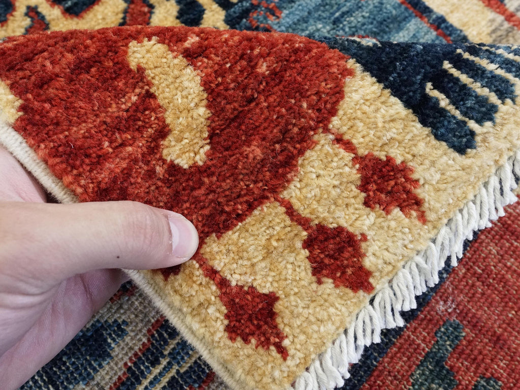 10 Ft Colorful Gabbeh Runner Rug - Hand Knotted Wool Hallway Rug