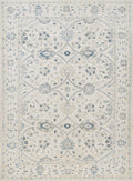 6x9 Ft White Serapi Rug - Afghan Handmade Floral Rug