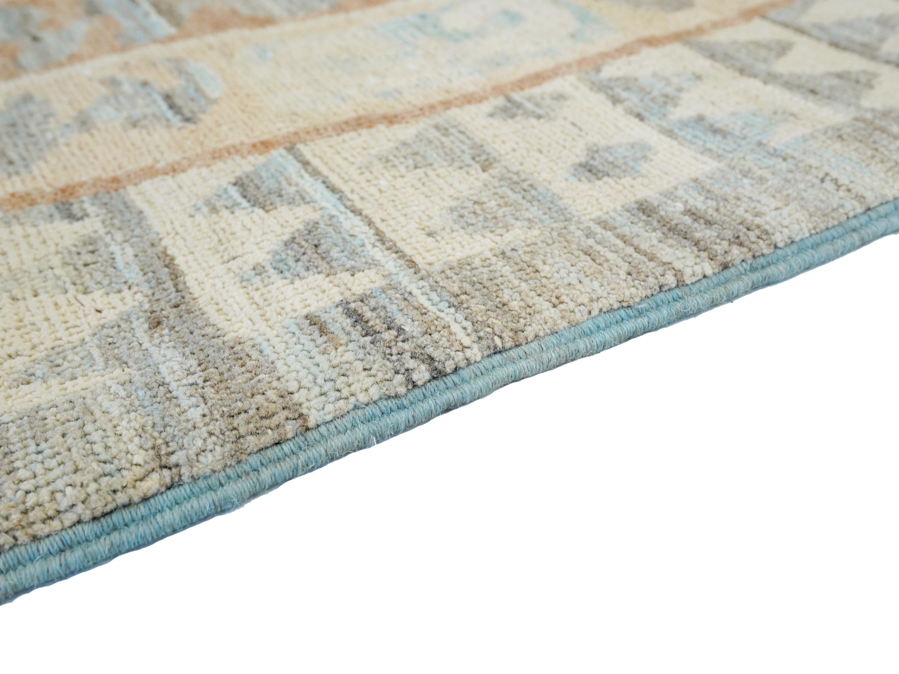 6x9 Ft Antique Tibetan Rug - Beige & Brown Chinese Design