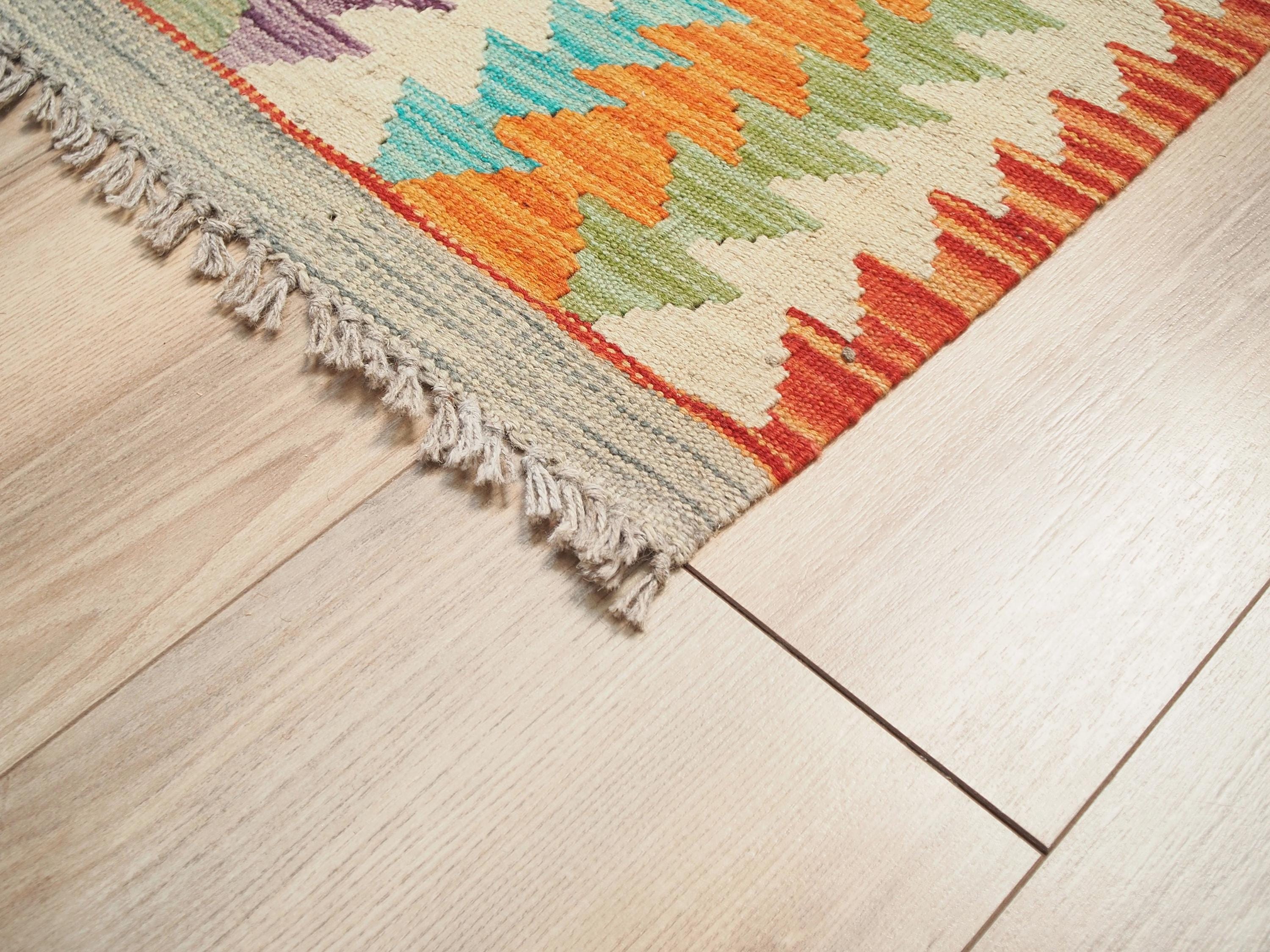6x8 Ft Colorful Kilim Rug - Afghan Tribal Flat Weave