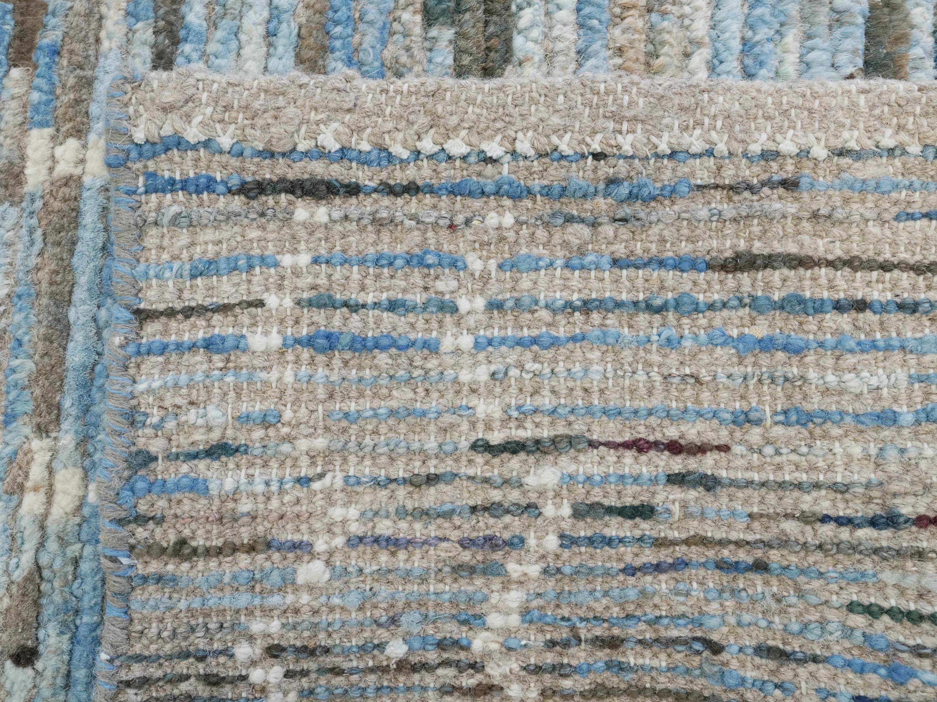 10 Ft Handmade Wool Moroccan Runner Rug - Afghan Rug