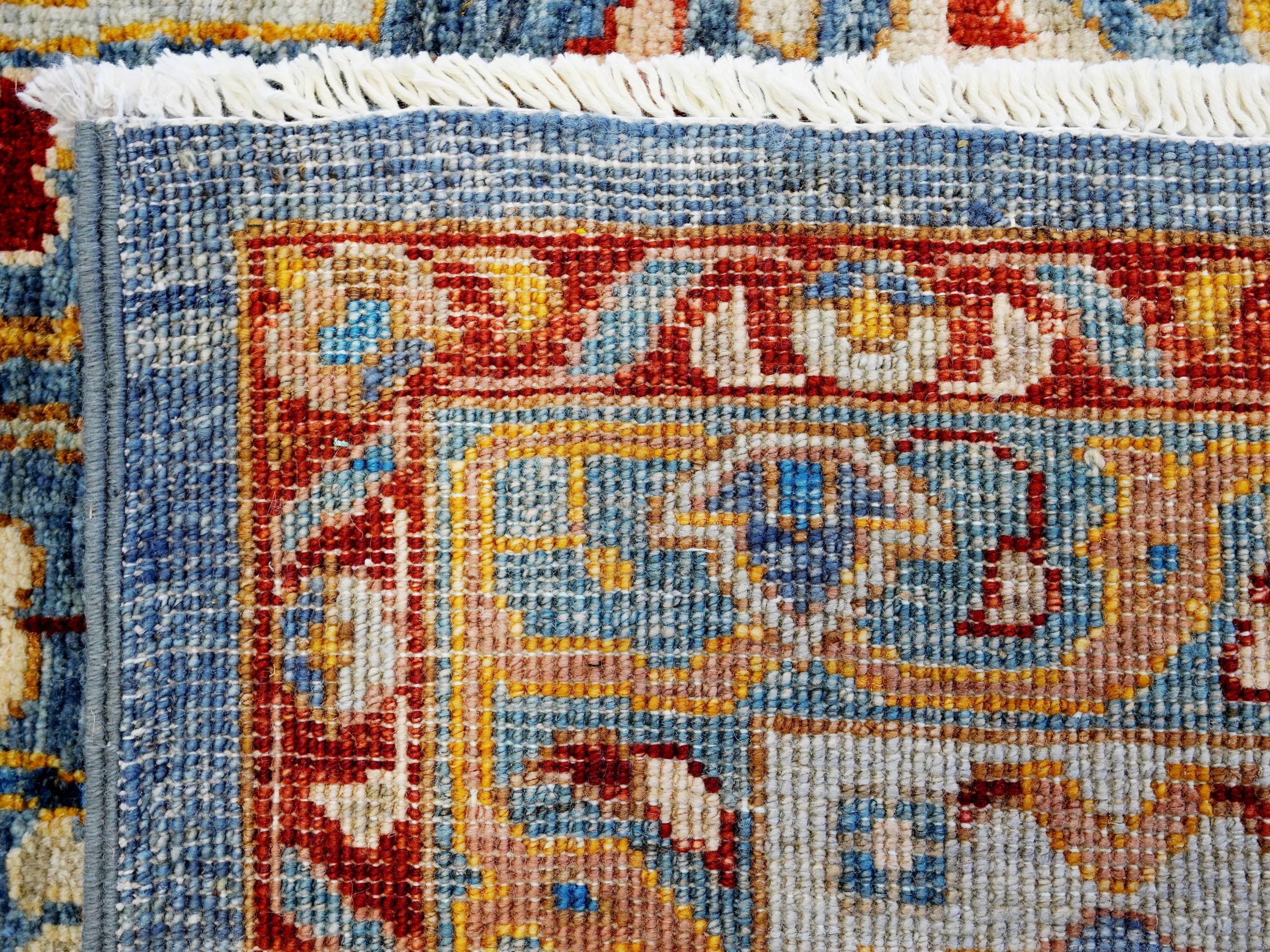 8x10 Ft Blue Bidjar Rug - Hand Knotted Wool Oriental Rug
