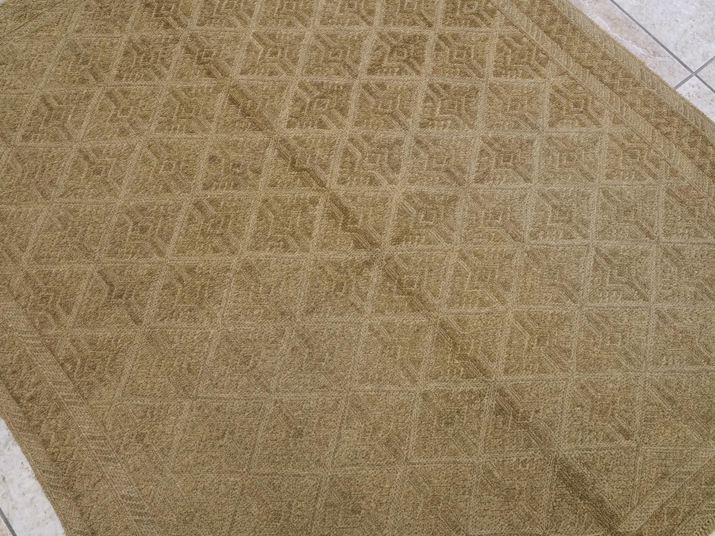 5x6 Ft Vintage Brown Tribal Kilim Rug - Hand Knotted Wool Area Rug