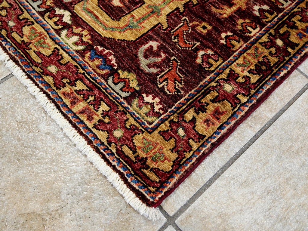 3x5 Ft Brown Bidjar Rug - Handmade Afghan Wool Rug