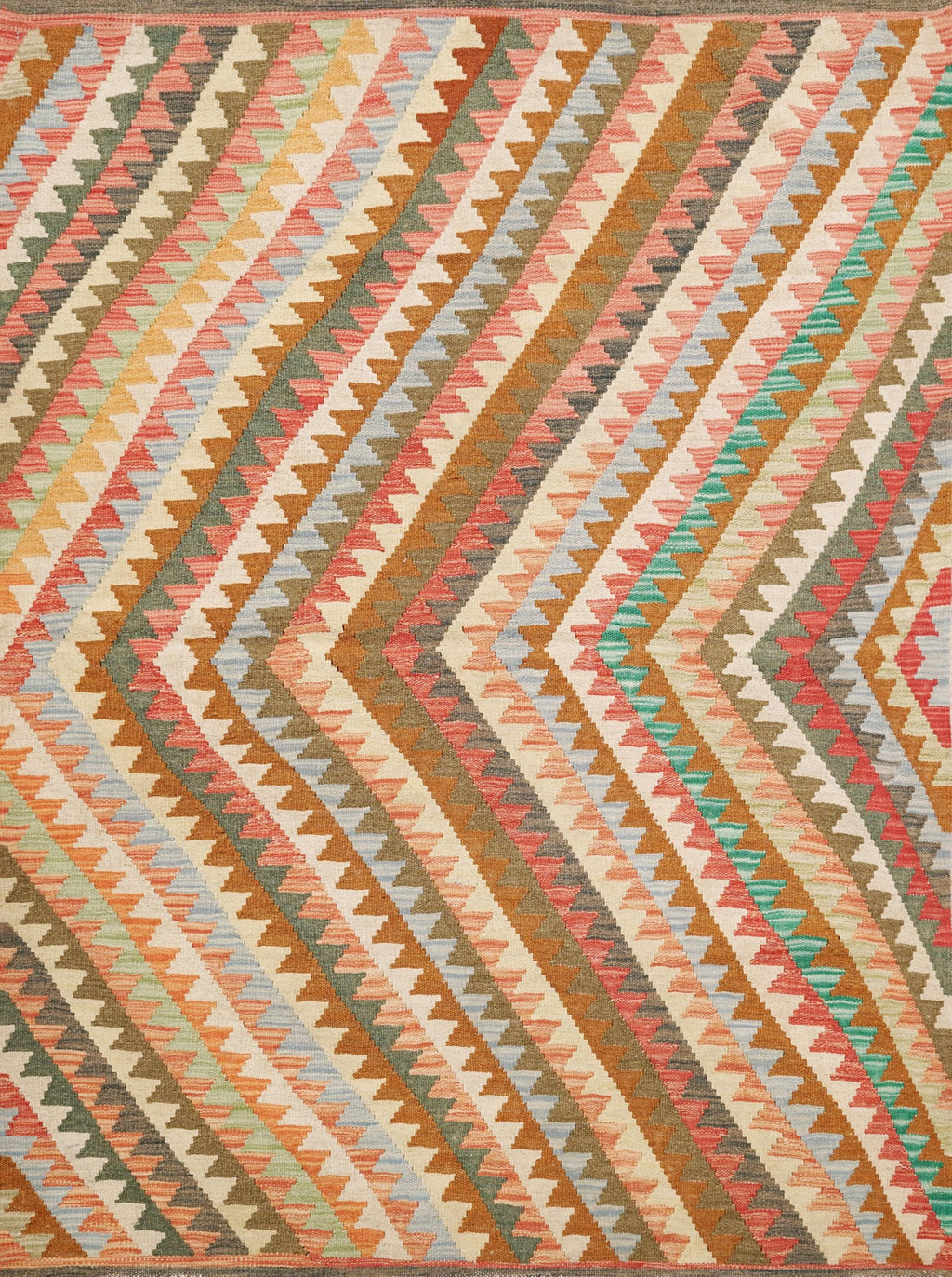 4x6 Ft Wool Kilim Rug - Flat Weave Scandinavian Rug