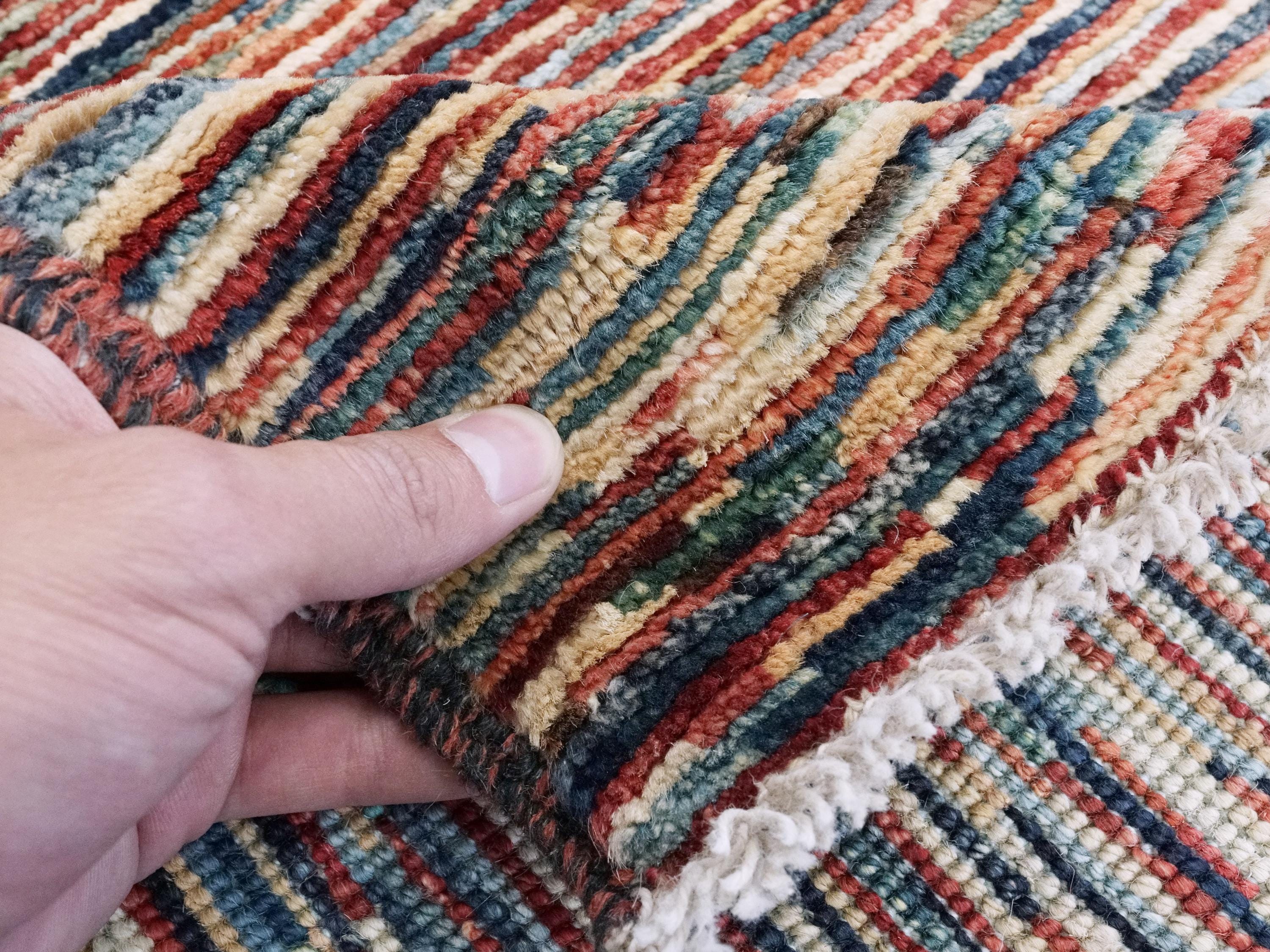 6x8 Ft Colorful Gabbeh Rug - Handmade Afghan Wool Area Rug