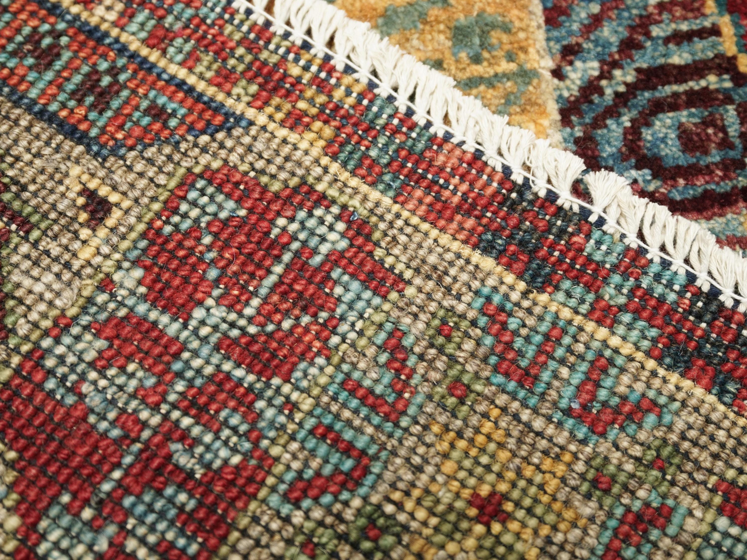 2x3 Ft Hand Knotted Mamluk Rug - Brown & Red Oriental Accent Rug