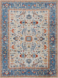 9x12 Ft Blue & White Bidjar Rug - Hand Knotted Persian Style Wool Rug