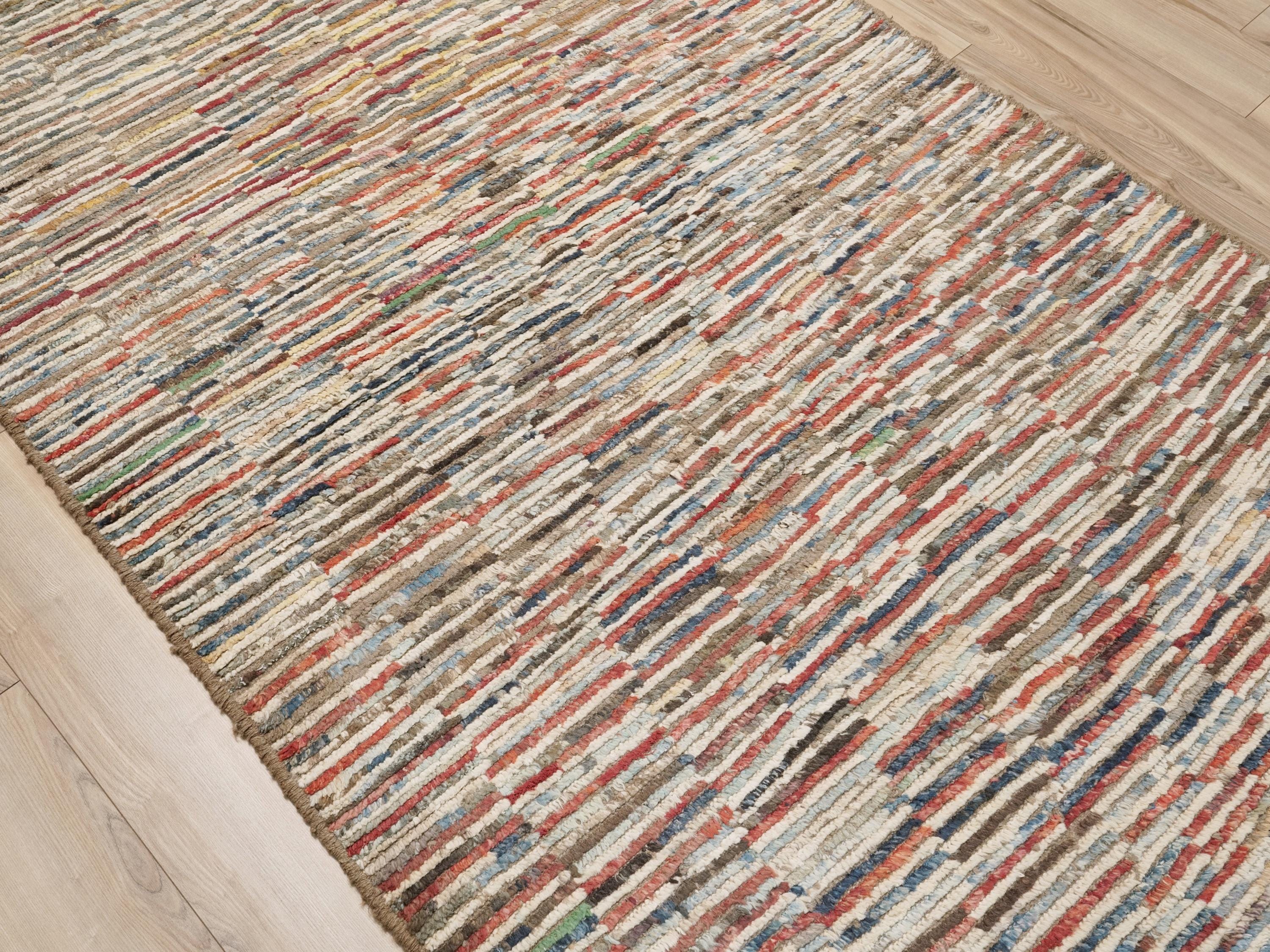 5x8 Ft Colorful Moroccan Rug - Wool Area Rug