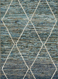 3x5 Ft Blue Moroccan Rug - Hand Knotted Afghan Rug