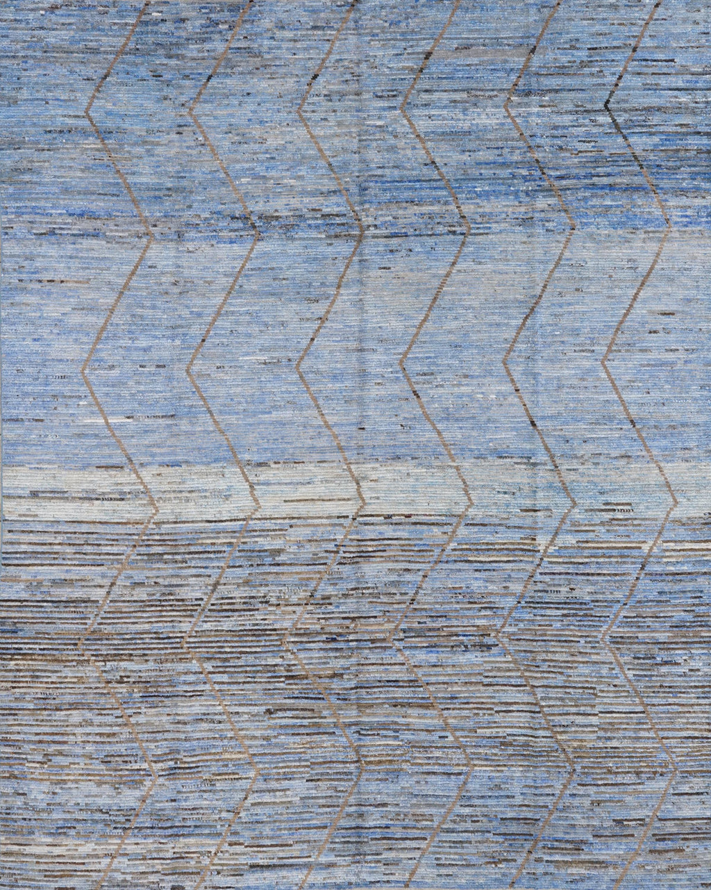 9x12 Ft Blue Moroccan Rug - Hand Knotted Area Rug