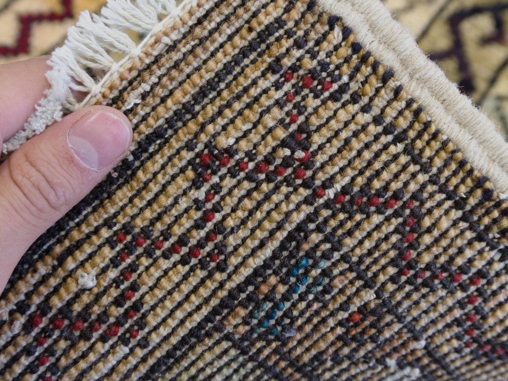 1x2 Ft Beige Khorjin Rug - Wool Accent Rug