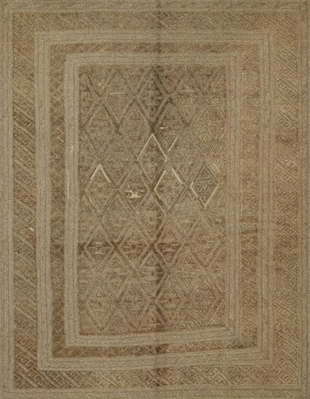 5x6 FT Vintage Hand Knotted Wool Kilim Rug - Brown Tribal Area Rug