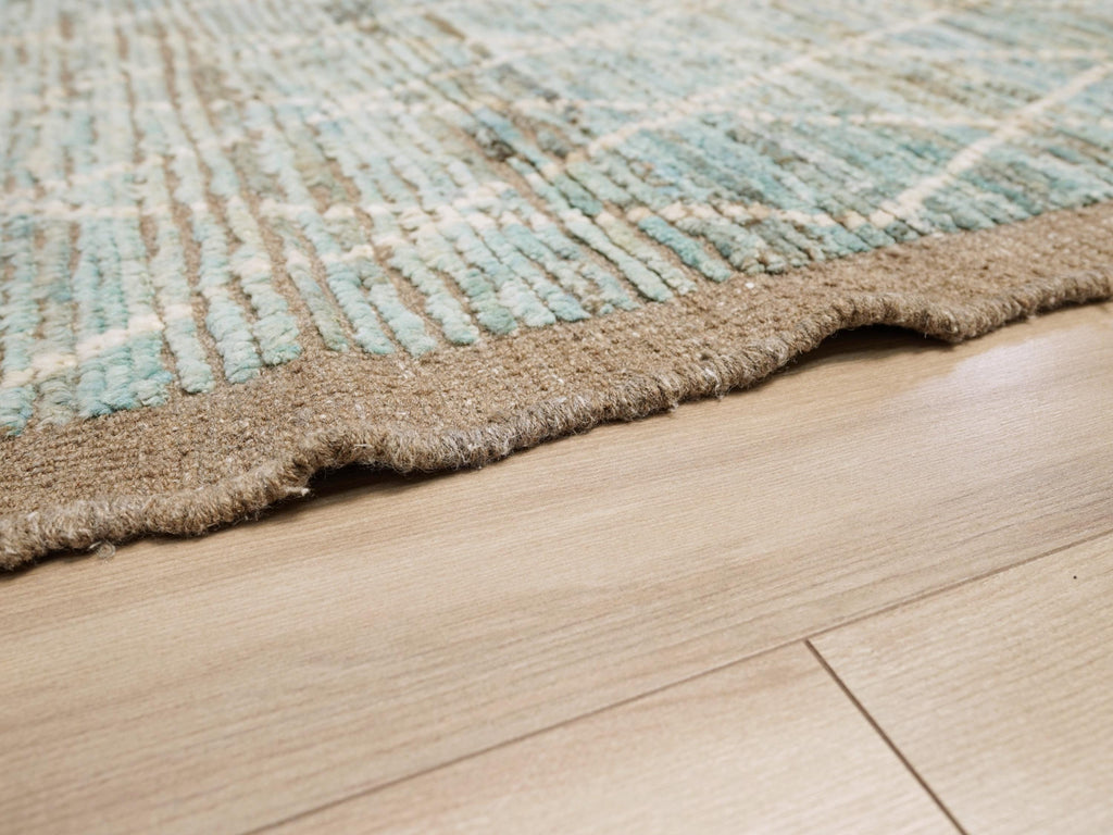 6x9 Ft Light Blue Moroccan Rug - Afghan Handmade Area Rug