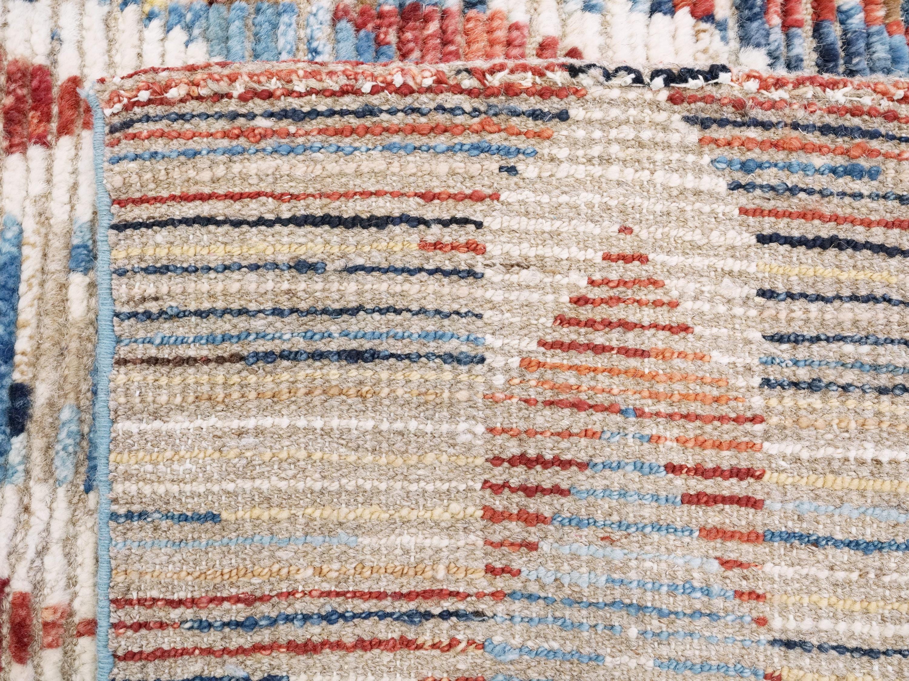 8x10 Ft Colorful Moroccan Rug -Afghan Handmade Wool Rug