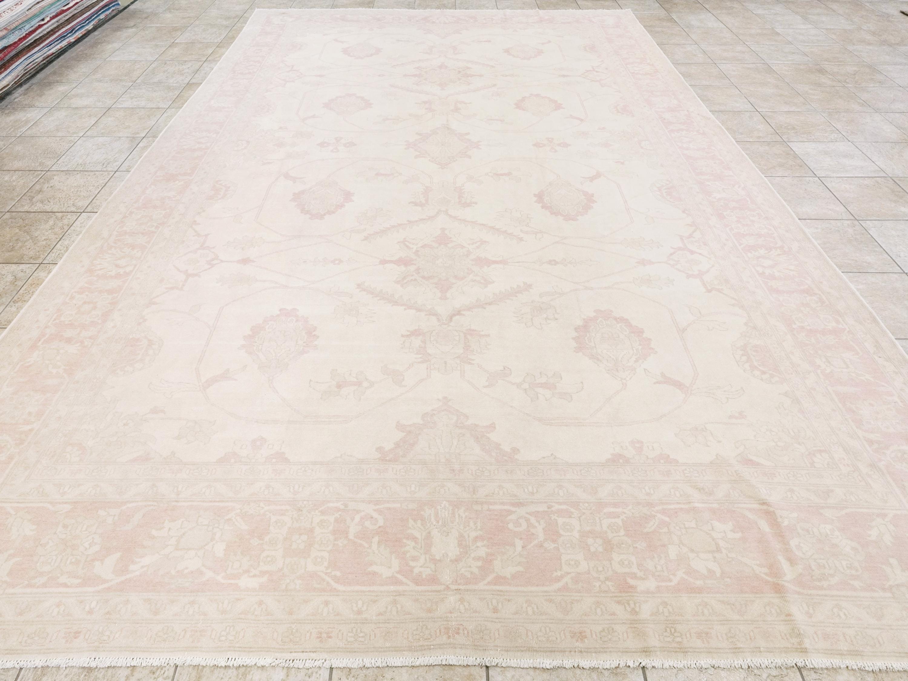 10x14 Ft Pink Vintage Serapi Rug - Hand Knotted Afghan Rug