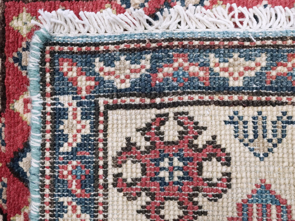 3x4 Ft Blue Heriz Rug - Afghan Oriental Area Rug - Traditional Persian Design