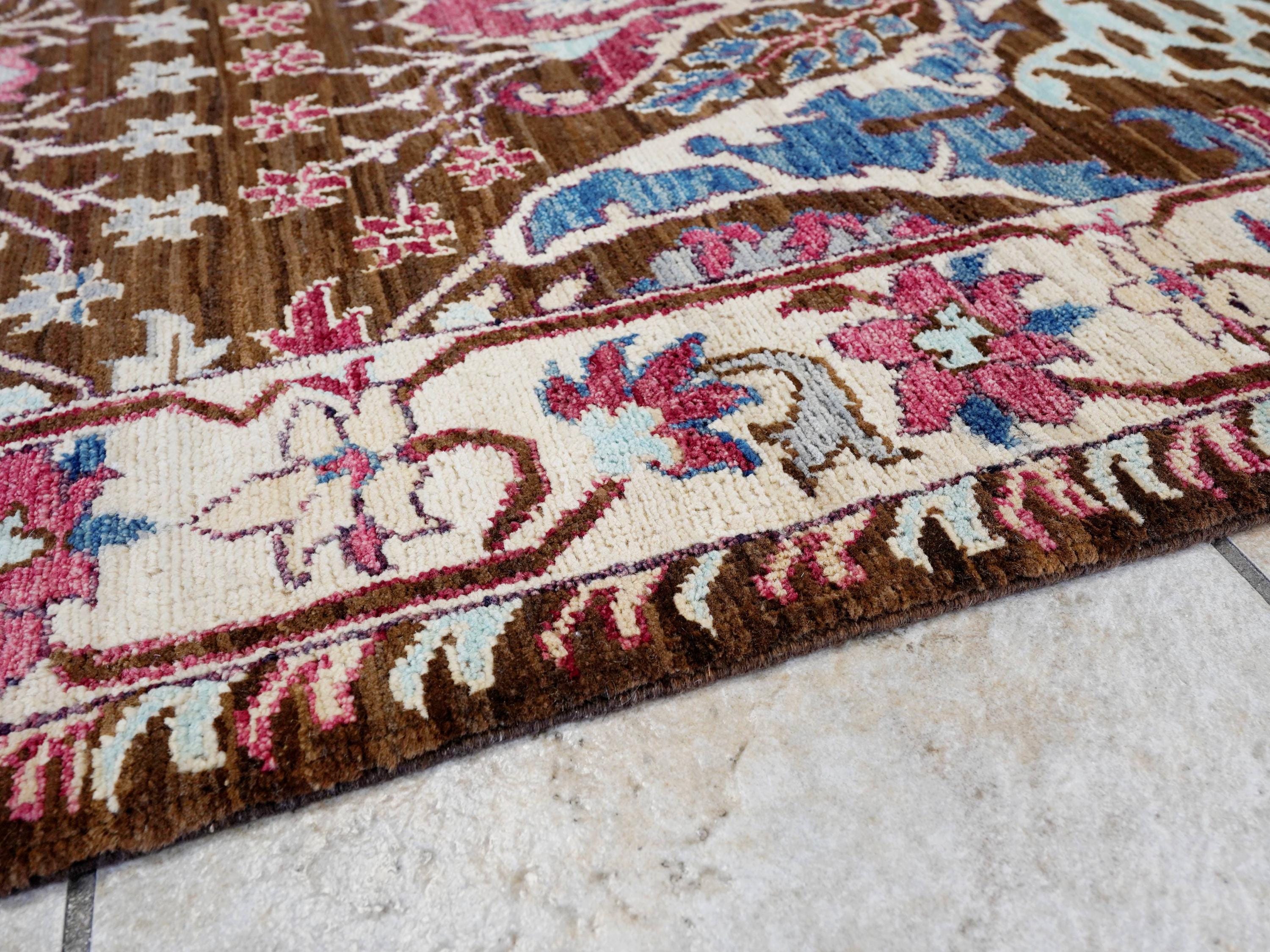 8x10 Ft Brown Bidjar Rug - Hand Knotted Oriental Rug