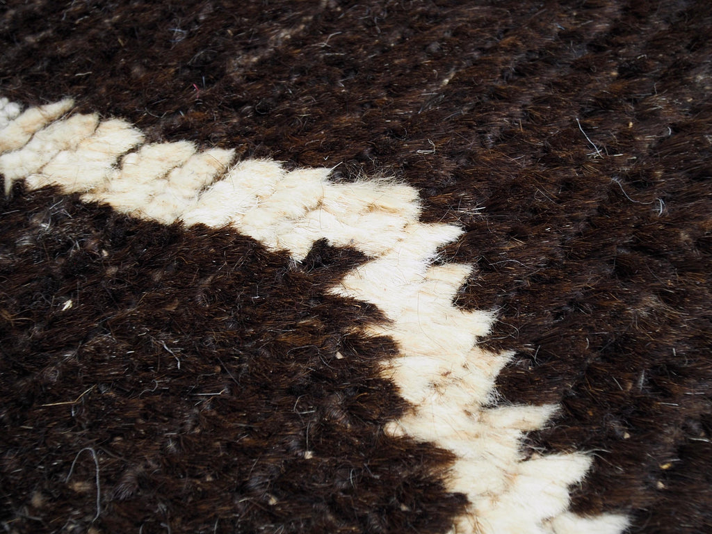 10x12 Ft Dark Brown Moroccan - Goat Hair Area Rug